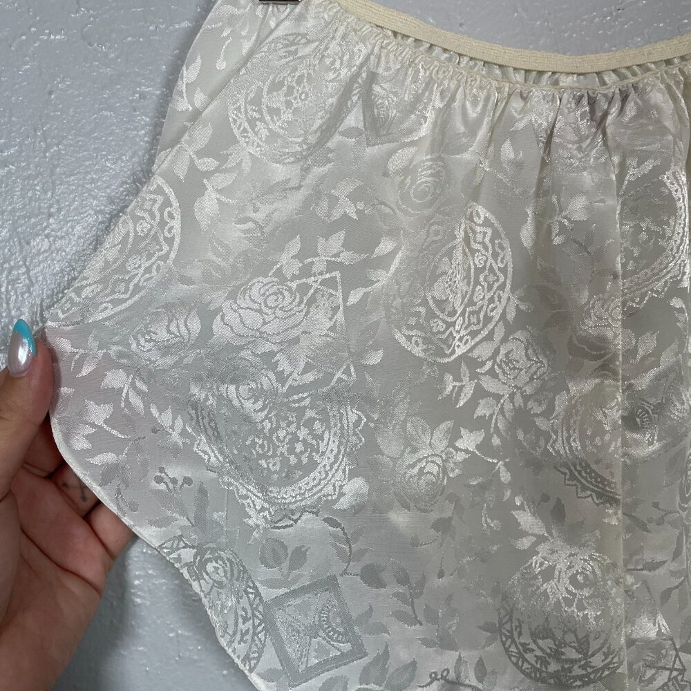 Vintage Victorias Secret Women M White Lingerie Set Gold Label Lace High Leg - Picture 4 of 11